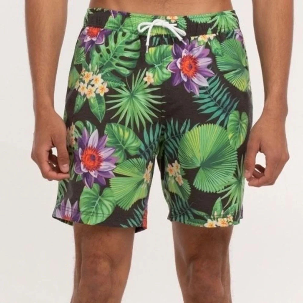 Blue Crown NWT Lotus Palm Men's Boardshorts Medium